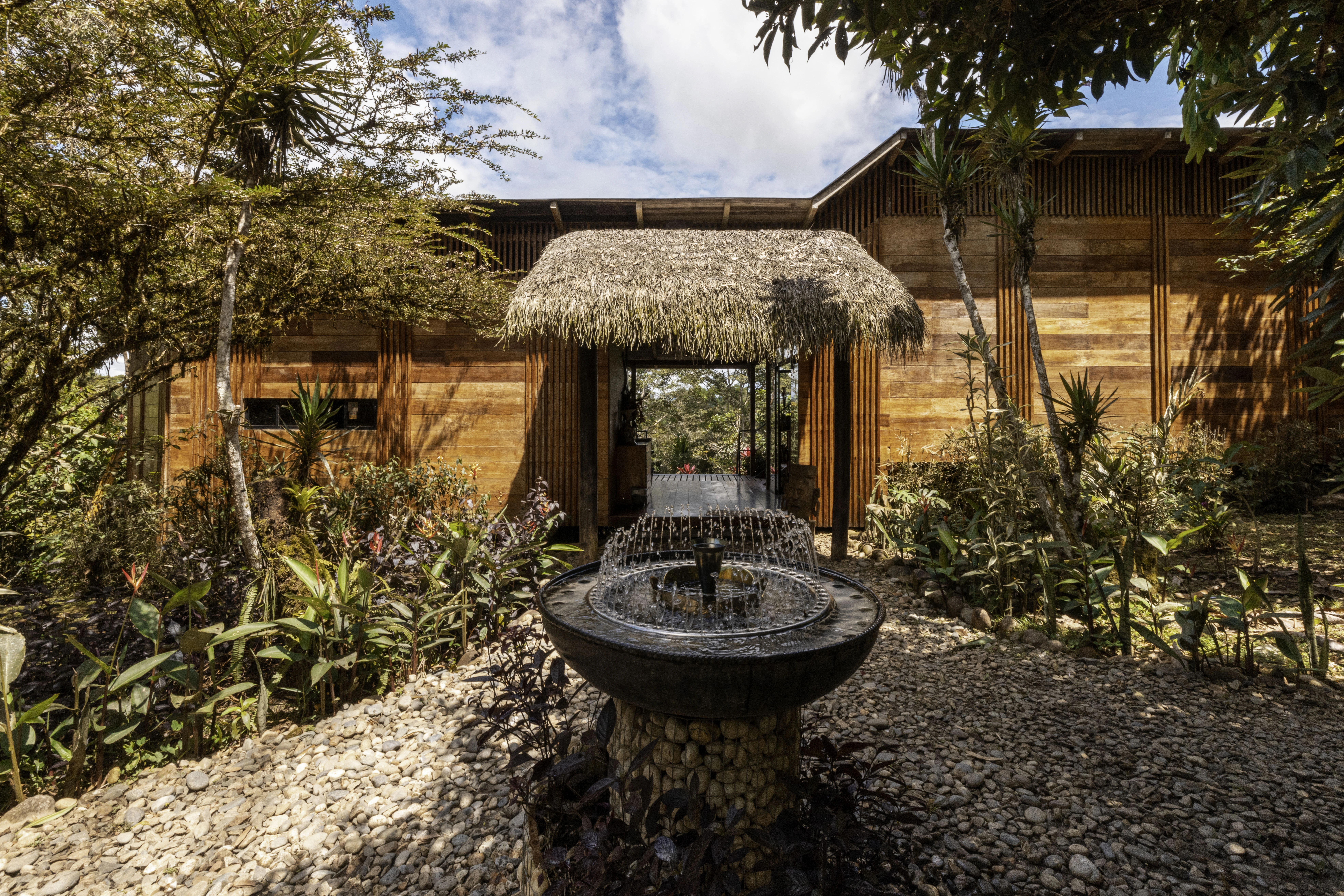 Infinity pool merging with Amazon canopy